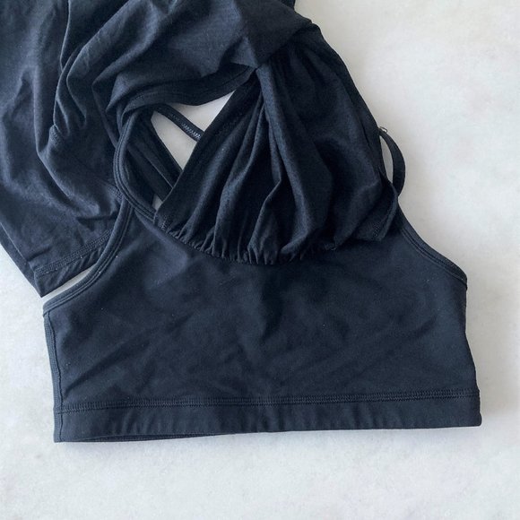 Lululemon black No Limit Tank, yoga tank with inner built in sports bra - Picture 8 of 9